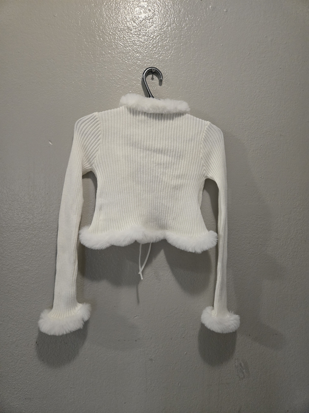 White SHEIN Bolero with Peluche - Y2K Style / Coquette - Size - Picture 4 of 6